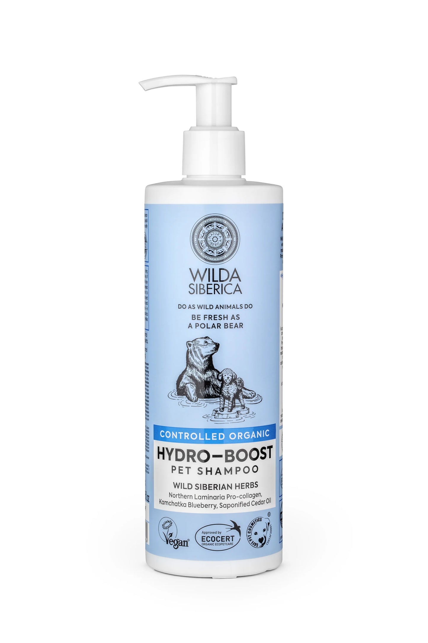Wilda Hydro-boost Organic Pet Shampoo - For Dry Coats - 400ml