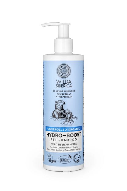 Wilda Hydro-boost Organic Pet Shampoo - For Dry Coats - 400ml