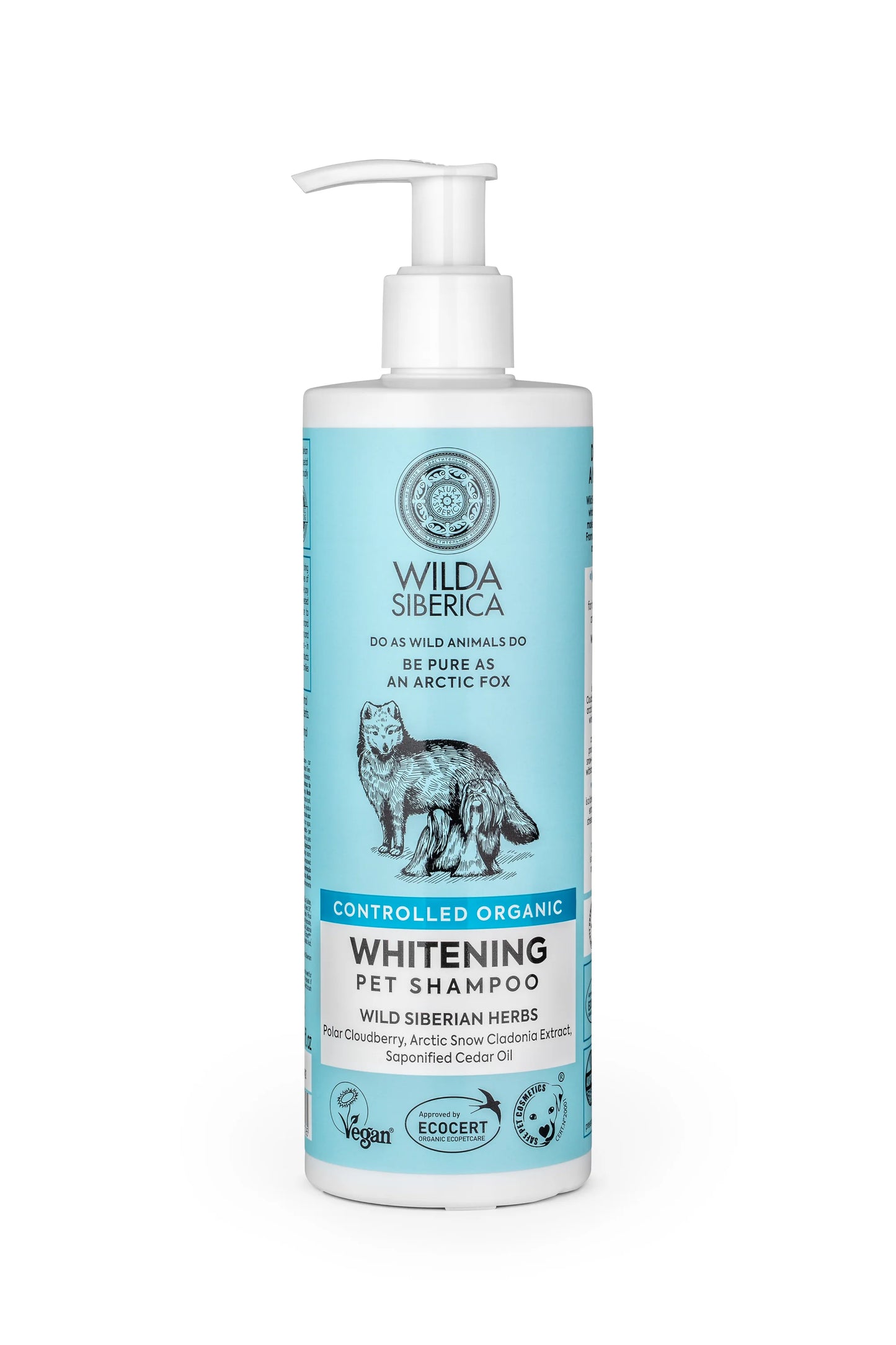 Wilda Whitening Organic Pet Shampoo - For White Fur - 400ml
